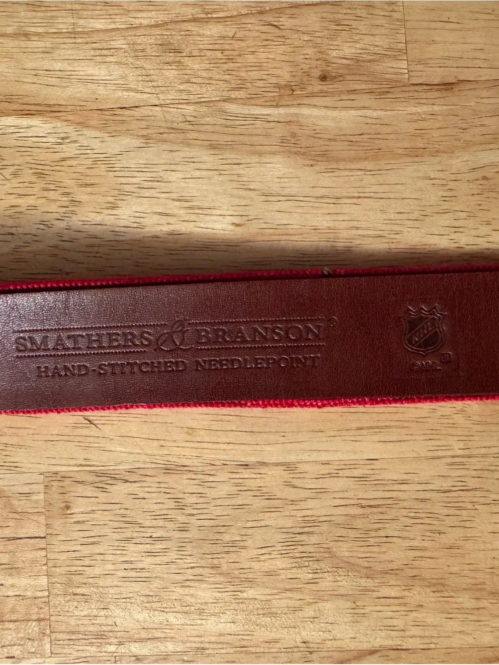 Smathers & Branson Chicago Blackhawks needlepoint belt